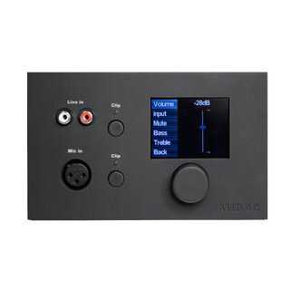 Audac MWX65, kontrollpanel for MTX, Sort Veggpanelkontroller for MTX-serien